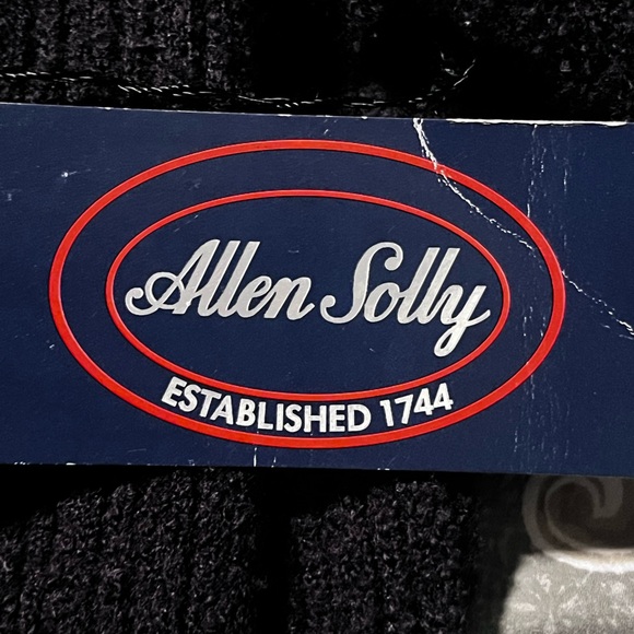 Allen Solly Cardigan Sweater Mens XL Black Wool Blend 4 Button Pockets - Picture 7 of 7